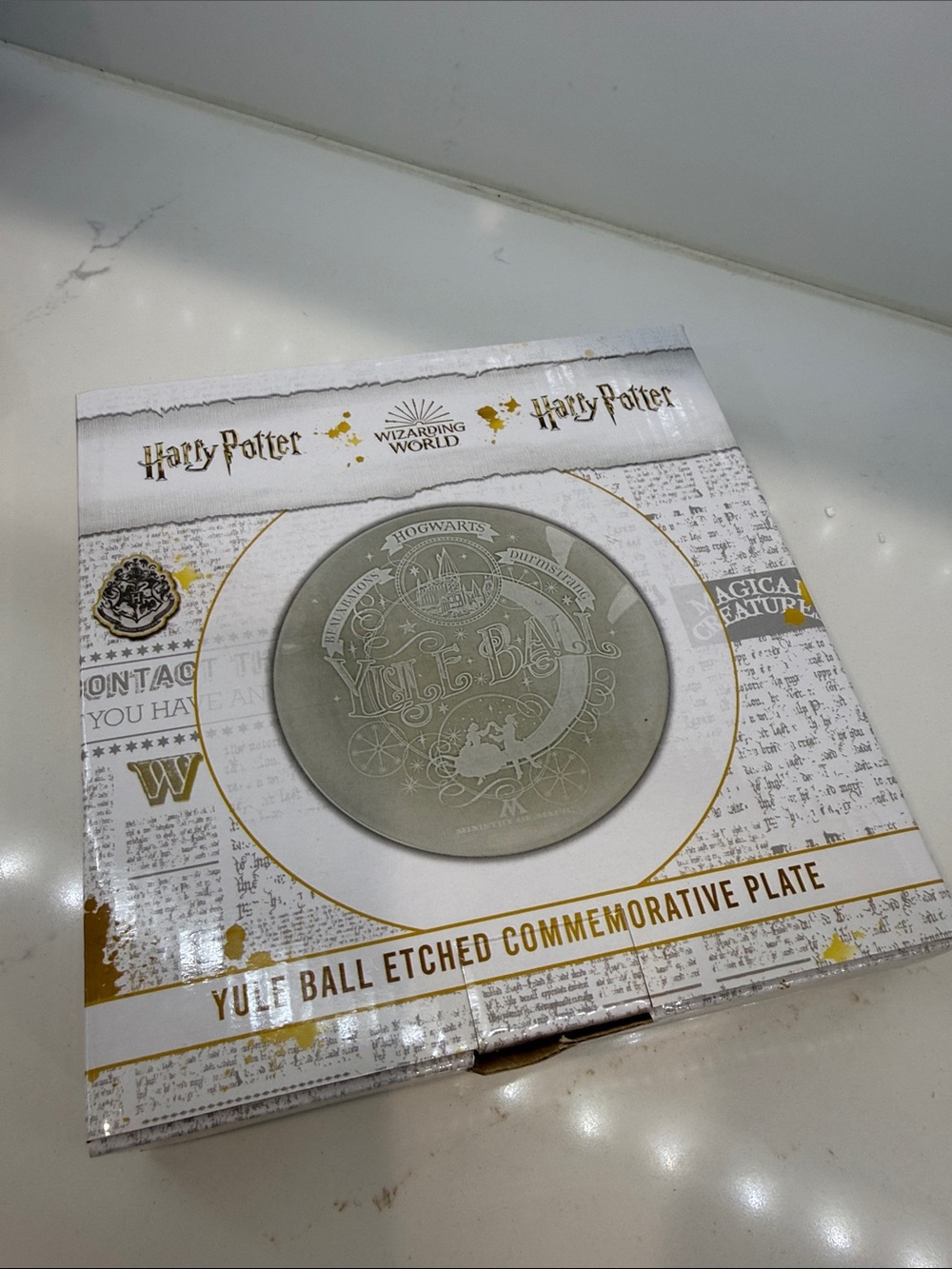Harry Potter Yule Ball Etched Commemorative Plate - Silver